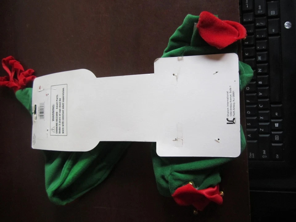 So'Dorable шляпа и пинетки эльф костюм наряд колокольчики зеленый и красный младенца - Изображение 3 из 3