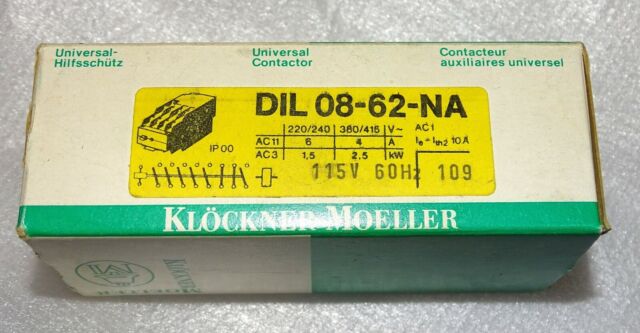 F6M3 show original title Details about  / Klockner Moeller DIL 08-62 Contactor Auxiliary Contactor 220V//240V
