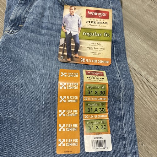 Wrangler Five Star Regular Fit Jeans Men Size 31 X 30 - Picture 2 of 6
