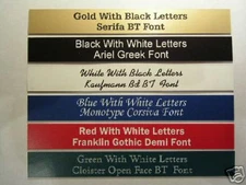 CUSTOM ENGRAVED NAMEPLATE NAME PLATE FOR  DISPLAY CASE .625" x 3.5"