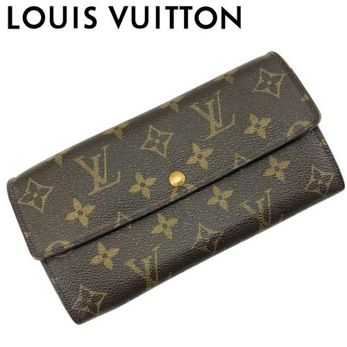 Louis Vuitton Bi-fold Long Wallet Monogram Brown Used from Japan