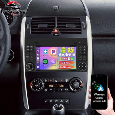 8-Core 4+64G Autoradio Für Mercedes-Benz A/B-Klasse W169 W245 GPS Nav Android 15