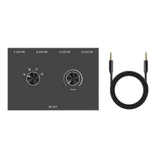 4 Way 3.5mm Jack Audio Switcher Stereo Bi-Directional  4 in 1 out / 4 in 1 out