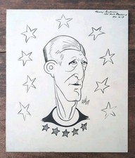 Tommy Anderson New York Rangers 1939 Guy Dubuc Original Art Illustration