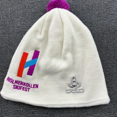 ODLO holmenkollen Skifest Ski Beanie Hat One Size Cross Country XC White