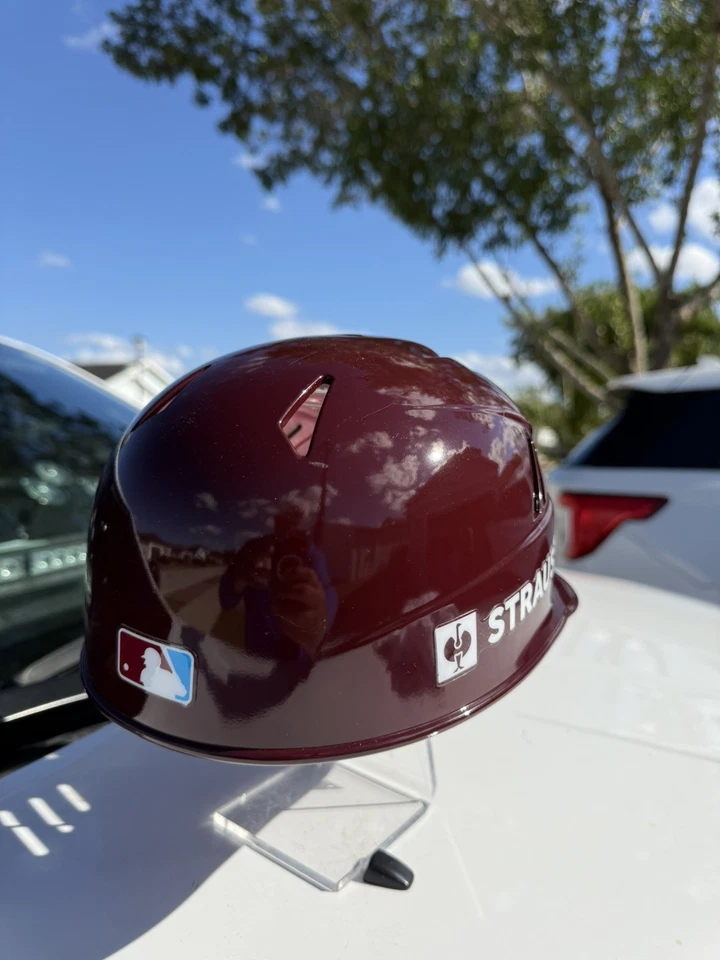 PHILADELPHIA PHILLIES POSTSEASON TB REALMUTO CUSTOM RAWLINGS COOLFLO HELMET - Image 4 of 4