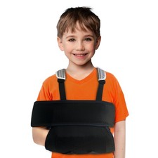 Kids Arm Sling Black Shoulder Injury Immobilizer Breathable Brace Torn Cuff