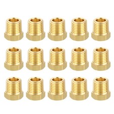 15PCS 1/4" Male NPT x 1/8" FeMale NPT Thread Brass Hex Extension Adapter