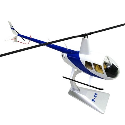 1PCS 37cm Alloy Robinson R44 Raven Helicopter Model 1/32 Scale Display Decor