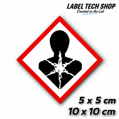 GHS08 Gesundheitsgefahr Aufkleber Health Hazard Sticker Gefahrstoff Kennzeichen