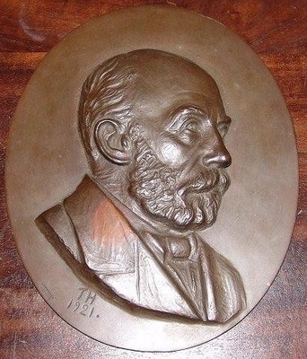 Johannes Hansen Portrait in Bronze aus L. Rasmussen Bronce/Bronze Foundry