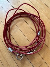 Used  15 Ft Dog Tie Out Cable, Dog Leash Heavy Duty Cable Red, Great For Camping