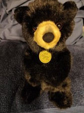 Aurora Miyoni Black Bear 7" Plush Stuffed Animal