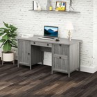 Vintage Executive Desk, Home Office Station, Student Table with Cabinet