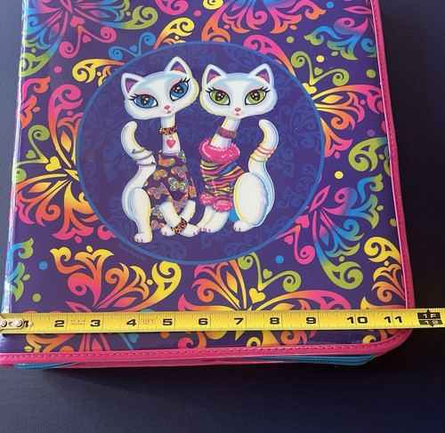 Lisa Frank Siamese Cats Roxi & Rollie Zipper Puffy 3 Ring Binder 90s - Picture 11 of 11