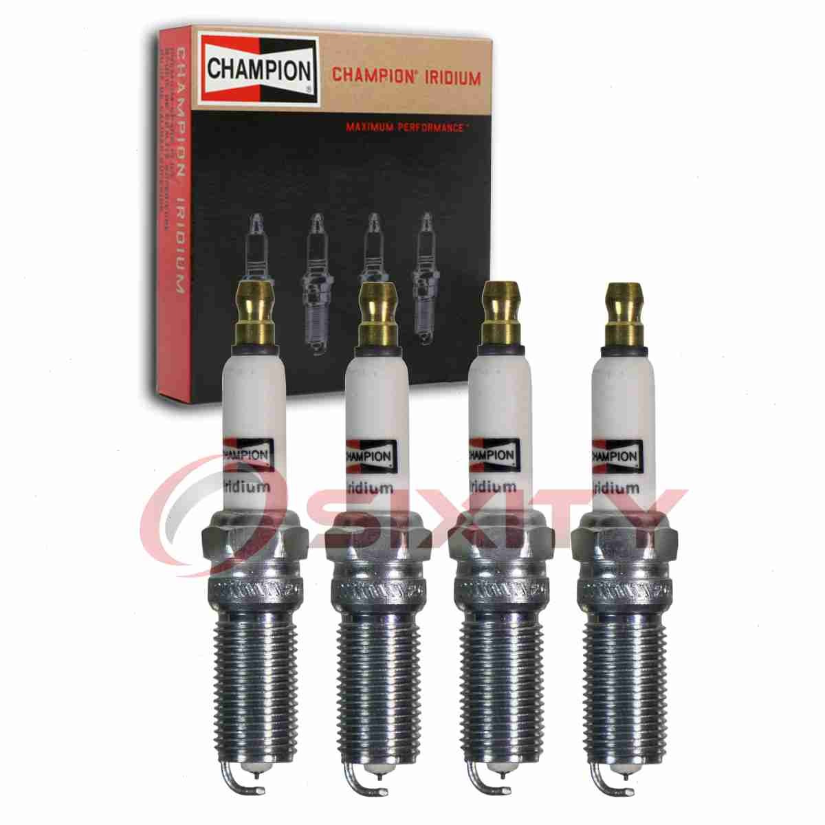 4 pc Champion Iridium Spark Plugs for 2013-2018 Cadillac ATS 2.0L L4 rd