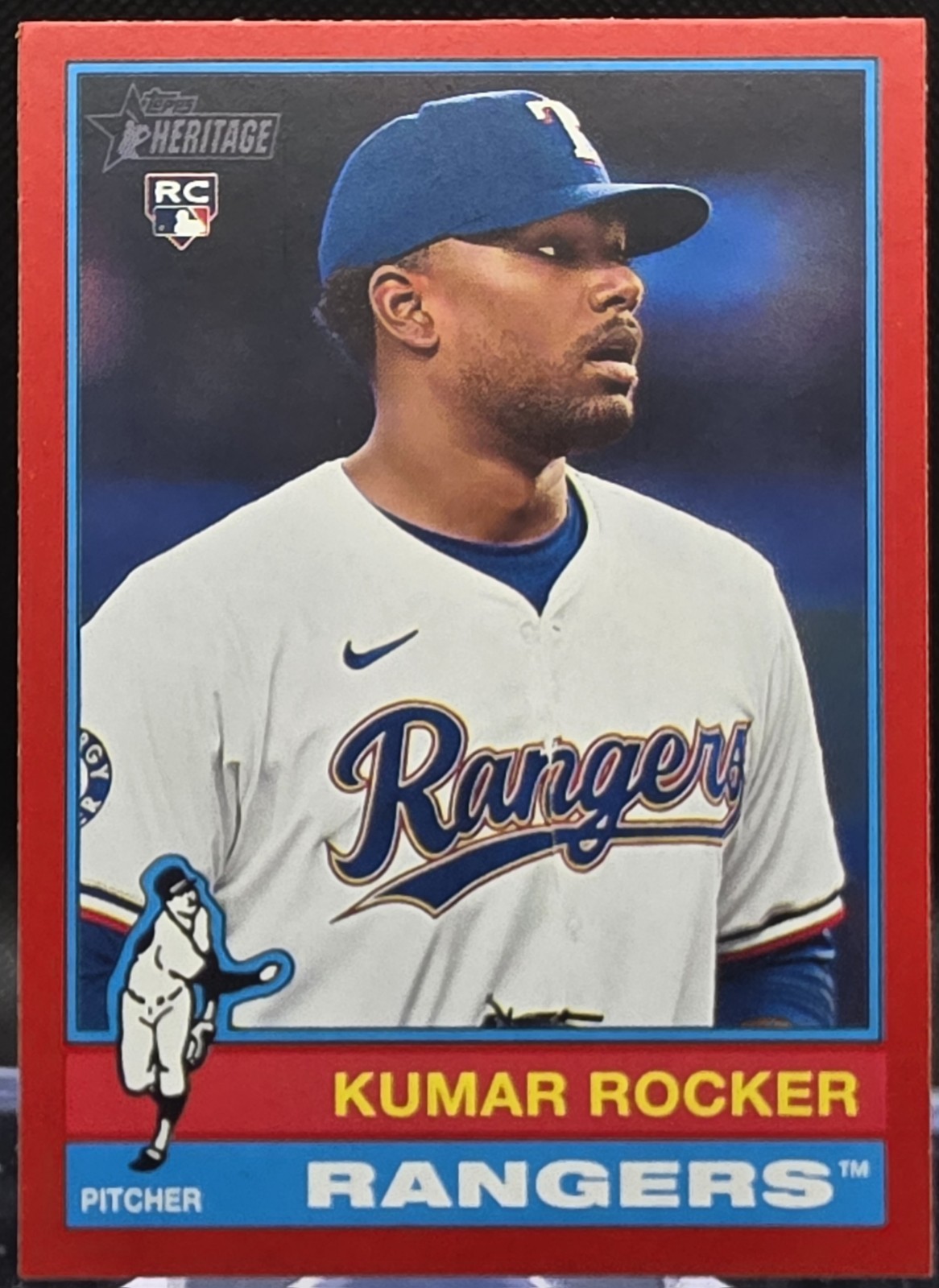 2025 Topps Heritage Kumar Rocker RC #179 Red Border Texas Rangers