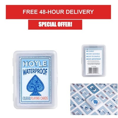 Hoyle Waterproof Clear Playing Cards - Durable Plastic Deck for Outdoor Fun