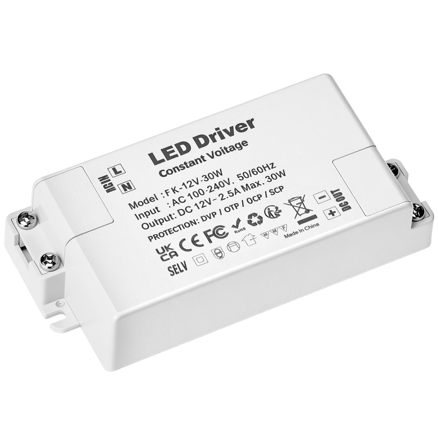 Transformateur LED 12V sous meuble de cuisine pour ruban lumineux 30W