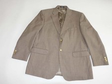 Stafford Men's Blazer Size 44 Regular Brown Wool Blend 2 Button Jacket 44R