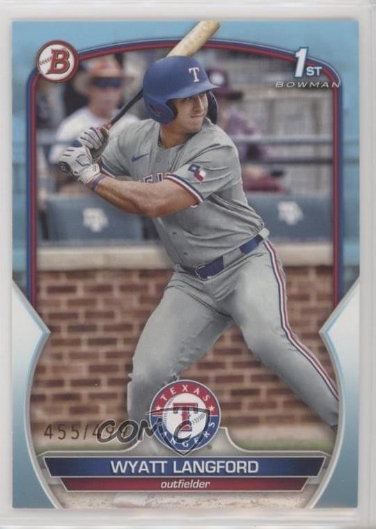 2023 Bowman Draft Sky Blue 455/499 Wyatt Langford #BD-106