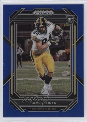 2023 Panini Prizm Draft Picks Blue Prizm 53/199 Sam LaPorta #160 Rookie RC 1e0