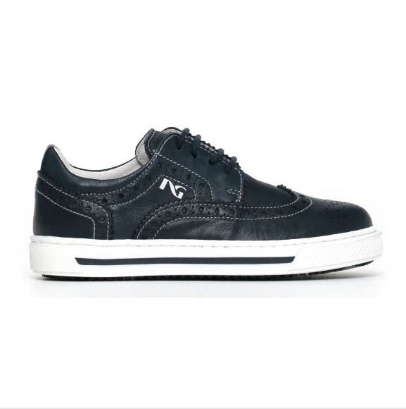 NeroGiardini Sneakers Bambino In Pelle Con Strappo, Modello I019102M, Colore Nero, Suola Gomma, Tacco 2 Cm, EU 23 - 4
