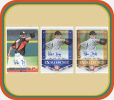 Andrew Heaney RC Auto Lot 3 Baseball Cards - 2012 Elite Extra Edition /10 + /50
