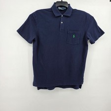 Polo Ralph Lauren Polo Shirt Mens Medium Navy Short Sleeve Golf Casual