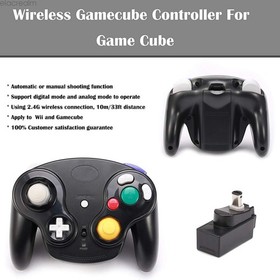 1/2PCS NGC 2.4G Wireless Classic Controller for Game Cube, With Receiver Adapter