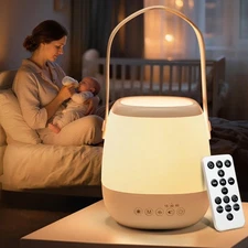 Baby Night Light Sound Machine 35 Colors 12 White Noise USB Rechargeable Lamp
