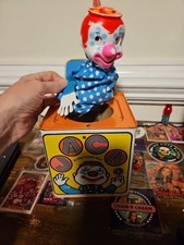 Vintage 1968 Matty Mattel JACK in the box TESTED But Clown Sprinf Overstretched