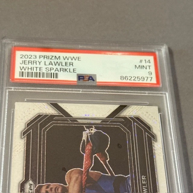Jerry The King Lawler sp White Sparkle Prizm PSA 9 SSP Case Hit 2023 WWE WWF #14 - Image 2 of 3
