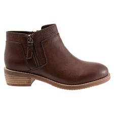 Softwalk Rubi S2157-263 Womens Brown Leather Ankle & Booties Boots