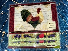 NWT Kitchen Trends Polypropylene Placemats - Rooster Olive Oil Coffee