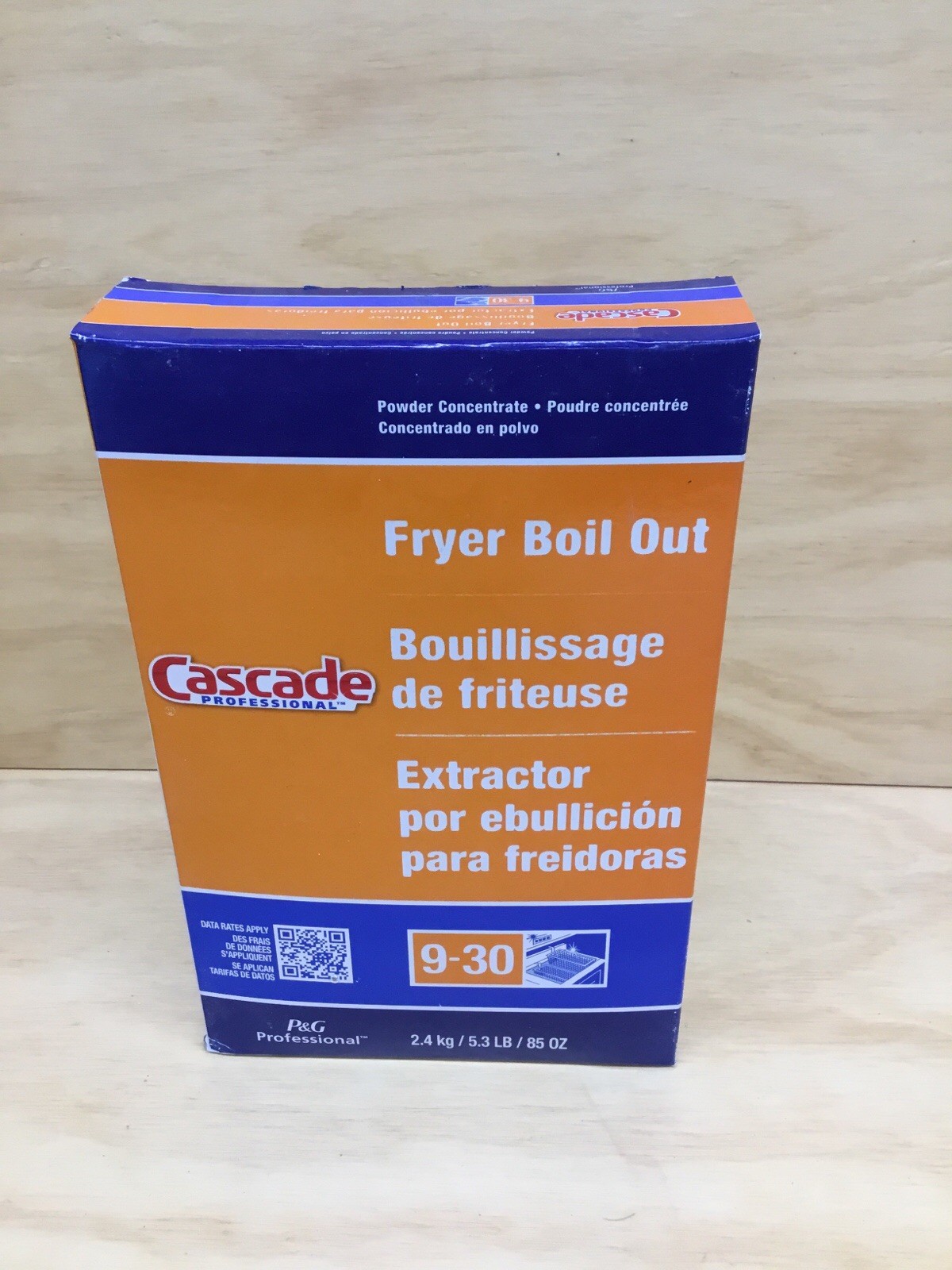 Cascade Professional Fryer Boil Out 5.3 Lbs/85 Oz Box Sealed P & G  FREE SHIPPIN