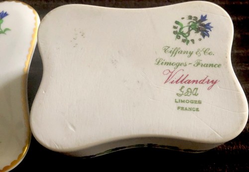 Vintage Tiffany & Co Villandry Limoges France Square Trinket Box (Mint) - Picture 5 of 8