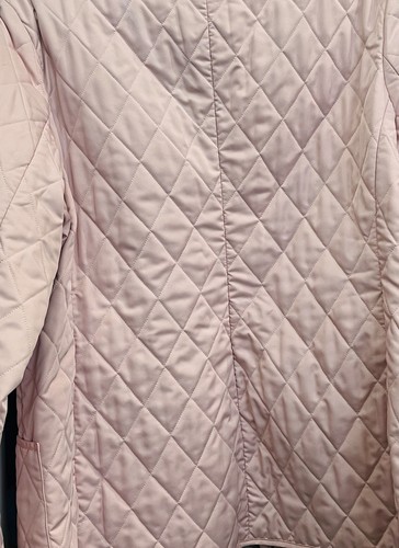 BURBERRY London Diamond Quilted Snap Jacket Pink Nova Check Lining Women’s Sz L - Picture 17 of 19