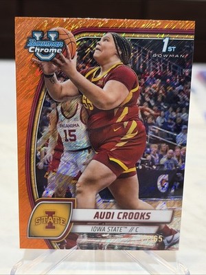 2025 Bowman U Chrome - Audi Crooks 1st Bowman Orange Shimmer Refractor SSP /65
