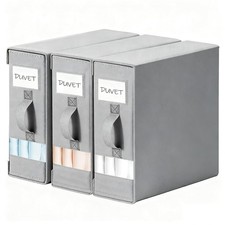 DIMJ Bettw&auml;sche Aufbewahrung Faltbar Bettlaken Organizer, 3 3er Pack - 38*11*33 cm, Grau