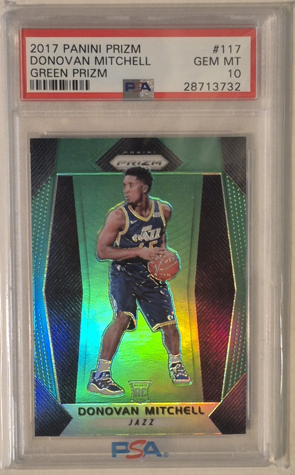Donovan Mitchell 2017 Prizm #117 Green Price Guide - Sports Card