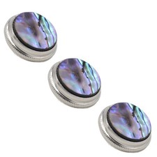 Cheerock 3Pcs Trumpet Valve Caps, Silver Buttons, abalone