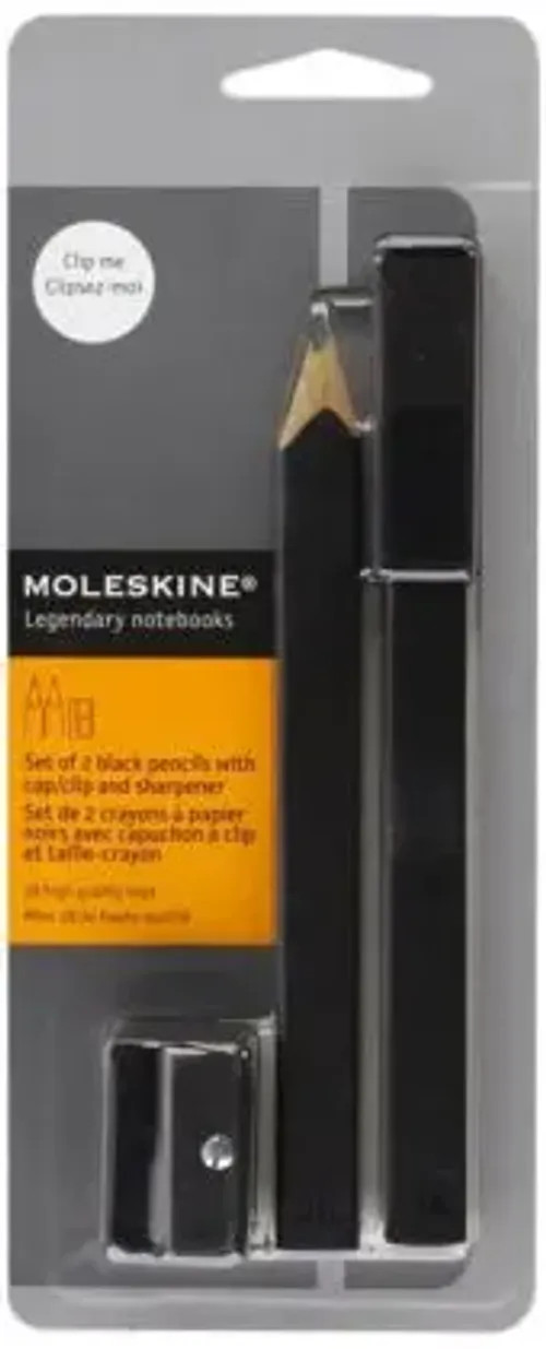 Moleskine Germany Black Pencil Set With Cap And Sharpener - Image 2