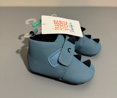 Carter's Toddlers Boy's Shoes Dinosaur Blue Size 0/3 Months