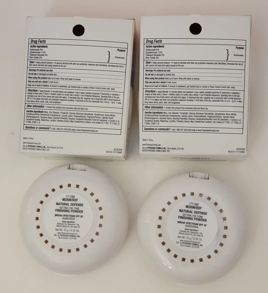 2 pk PHYSICIANS FORMULA Natural Defense Finishing Powder 0.35 oz MEDIUM/DEEP - Image 4 of 4