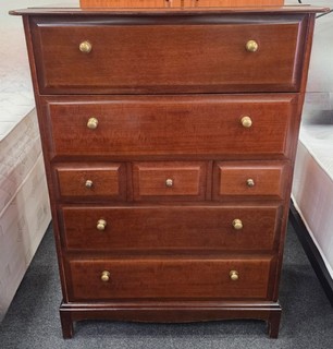 Vintage Stag Minstel 7 Drawer Tallboy Dresser CS R36