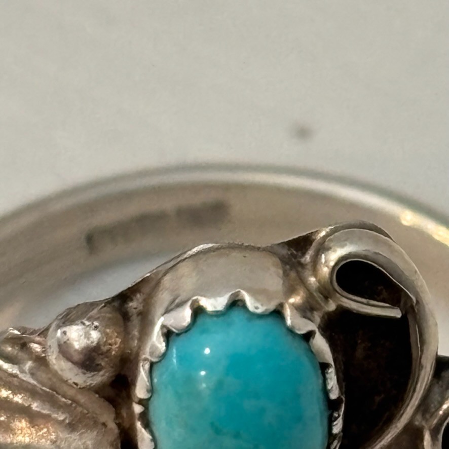 native inspired sterling silver signed turqoise 2… - image 5