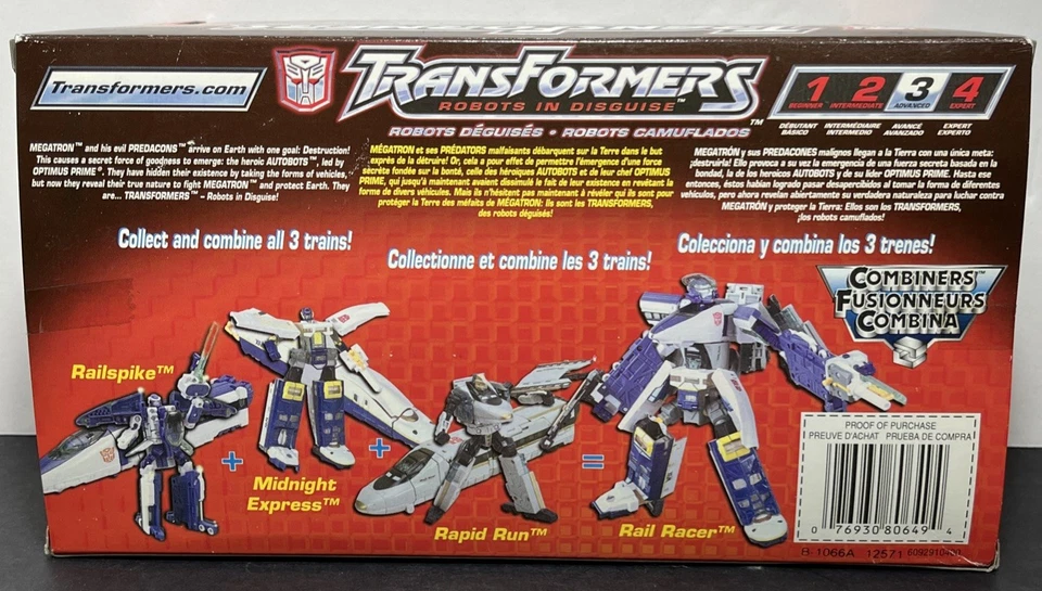 Transformers Robots In Disguise RID Rapid Run Train Hasbro 2001 Raro Sellado Nuevo en Paquete Foto 3 de 4