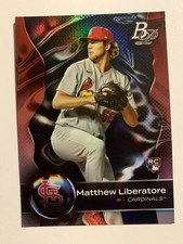 2023 Bowman Platinum Matthew Liberatore Ice Foil Rookie Card (#9). rookie card picture