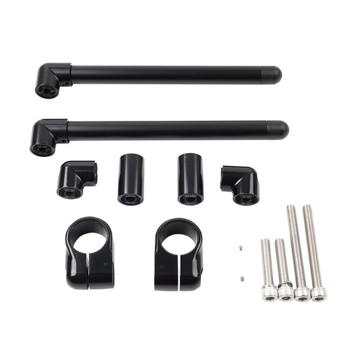 37MM Cafe Racer Bars 7/8" Motor Universal Clip-On Handlebar Fork Tube Black - Picture 2 of 11